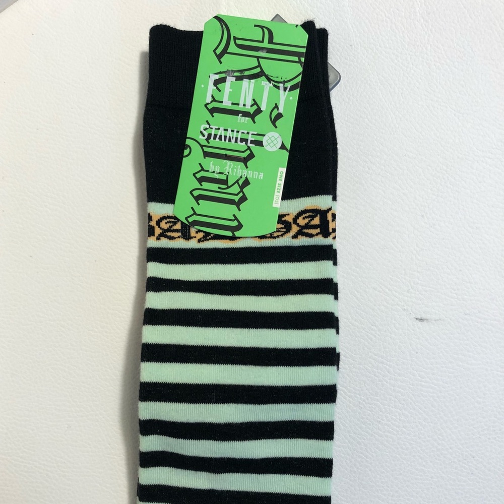 Fenty stance candy striped sock NWT